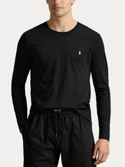 RALPH LAUREN Cotton Jersey Sleep Shirt Black