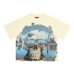 GODSPEED Vintage Skull Vehicle Graphic T-Shirt