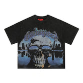 GODSPEED Vintage Skull Vehicle Graphic T-Shirt