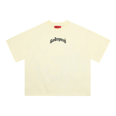 GODSPEED Vintage Skull & Rose Graphic T-Shirt