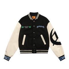 GODSPEED Skeleton Eagle Graphic Varsity Jacket