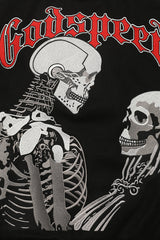 GODSPEED Skull Graphic Varsity Jacket