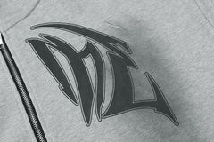 MIXED EMOTION Graphic Sleeve Zip-Up Hoodie