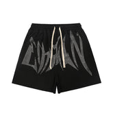 MIXED EMOTION Graphic Panel Casual Shorts