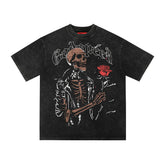 GODSPEED Vintage Motorcycle Skull T-Shirt