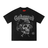GODSPEED Gothic Skull Motorcycle T-Shirt