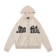 MIXED EMOTION Never Die Gothic Graphic Hoodie