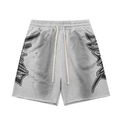MIXED EMOTION Wing Detail Casual Shorts