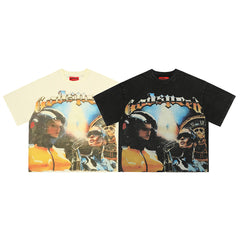 GODSPEED Skull Rider Motorcycle Graphic T-Shirt