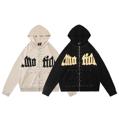 MIXED EMOTION Never Die Gothic Graphic Hoodie