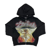MIXED EMOTION Thorn Graphic Layered-Look Hoodie