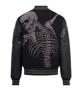 GODSPEED Full Back Skeleton Graphic Varsity Jacket