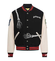GODSPEED Skeleton Graphic Varsity Jacket