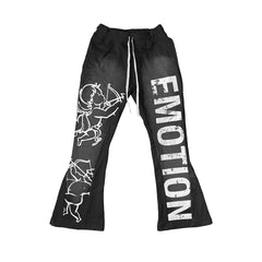 MIXED EMOTION Multi-Panel Graphic Track Pants