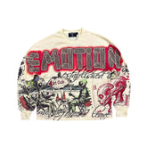 MIXED EMOTION Racing Graphic Long Sleeve Streetwear Top