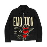 MIXED EMOTION Eagle Script Graphic Zip Jacket