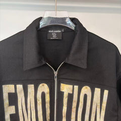 MIXED EMOTION Eagle Script Graphic Zip Jacket