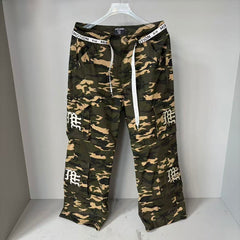 MIXED EMOTION Camo Graphic Utility Cargo Pants