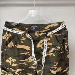 MIXED EMOTION Camo Graphic Utility Cargo Pants