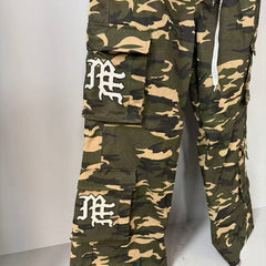MIXED EMOTION Camo Graphic Utility Cargo Pants