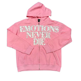 MIXED EMOTION Never Die Statement Graphic Hoodie