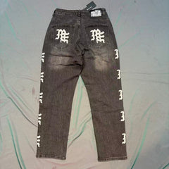 MIXED EMOTION Signature Side Letter Denim Jeans