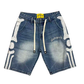 GODSPEED Side Graphic Relaxed Denim Shorts