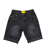 GODSPEED Graphic Patchwork Denim Shorts