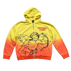 MIXED EMOTION Never Die Graphic Zip-Up Hoodie