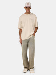 MA QUAD CHECKERBOARD OVERSIZED TEE - Alabaster