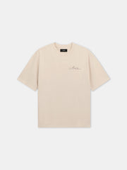 MA QUAD CHECKERBOARD OVERSIZED TEE - Alabaster
