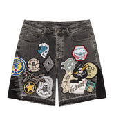 Godspeed Patchwork Denim Shorts V2 Grey