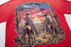 Majestik “Alien Cowboys” Vintage Tee(Red)