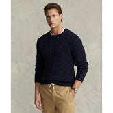Polo Ralph Lauren - Cotton Cable Knit Crewneck Sweater - Navy