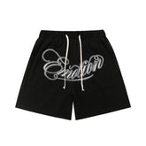 MIXED EMOTION Script Graphic Casual Shorts