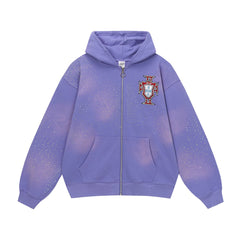 Vale Forever Purple Core Logo Zip-Up Hoodie