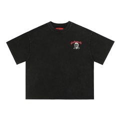 GODSPEED Gothic Skull Back Graphic T-Shirt