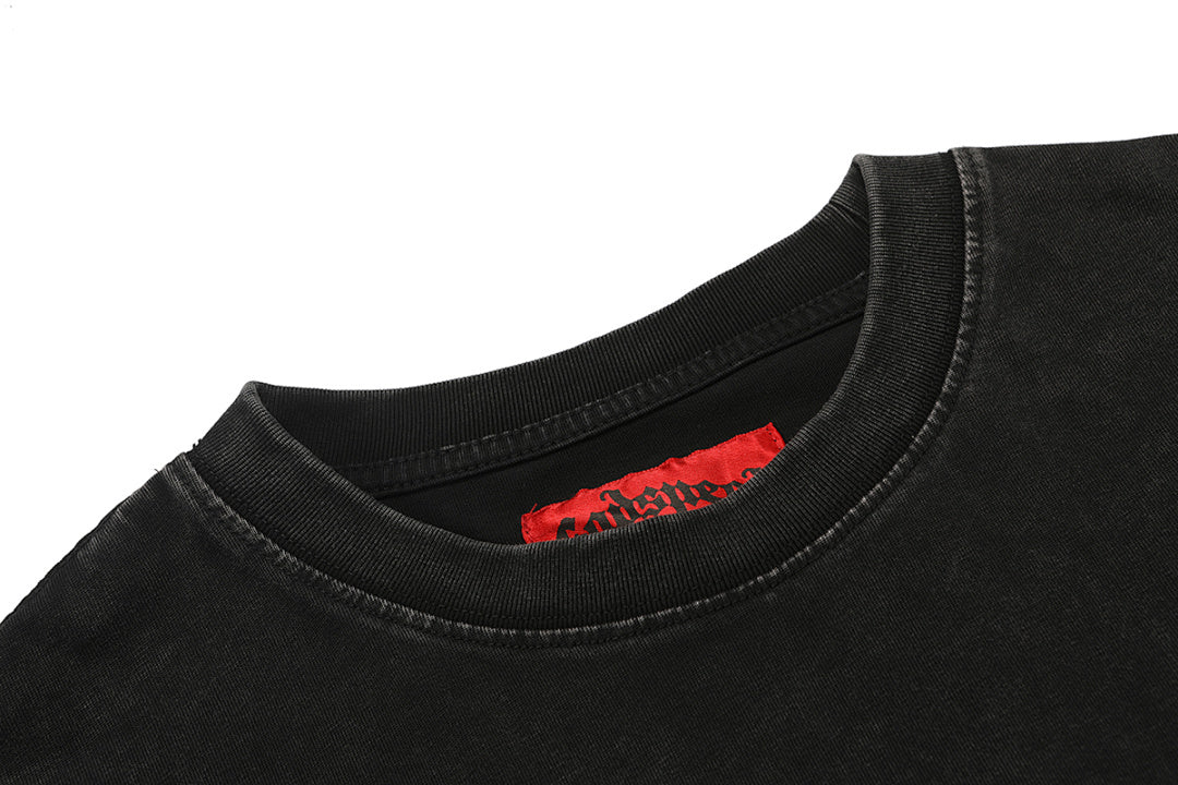 GODSPEED Gothic Skull Back Graphic T-Shirt