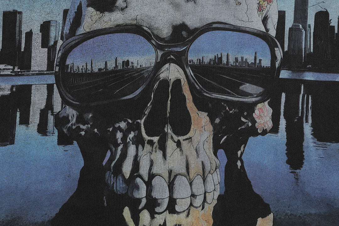 GODSPEED Vintage Skull Vehicle Graphic T-Shirt