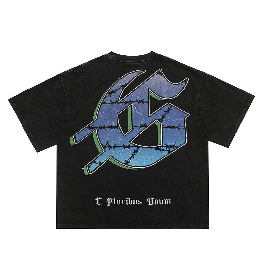 GODSPEED Vintage Skull Vehicle Graphic T-Shirt