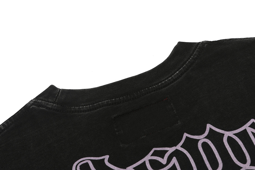 GODSPEED Vintage Skull & Rose Graphic T-Shirt
