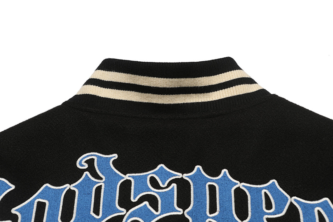 GODSPEED Skeleton Eagle Graphic Varsity Jacket