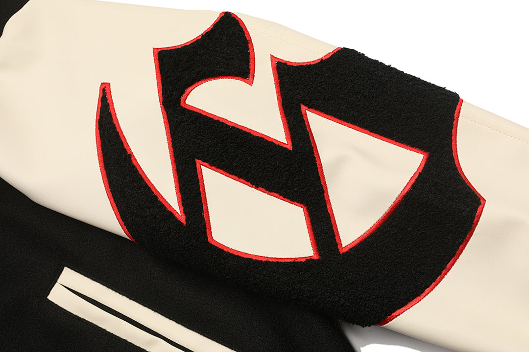 GODSPEED Skull Graphic Varsity Jacket