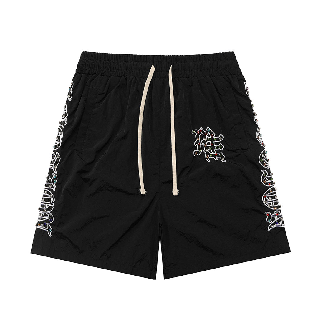 MIXED EMOTION Side Graphic Relaxed Casual Shorts