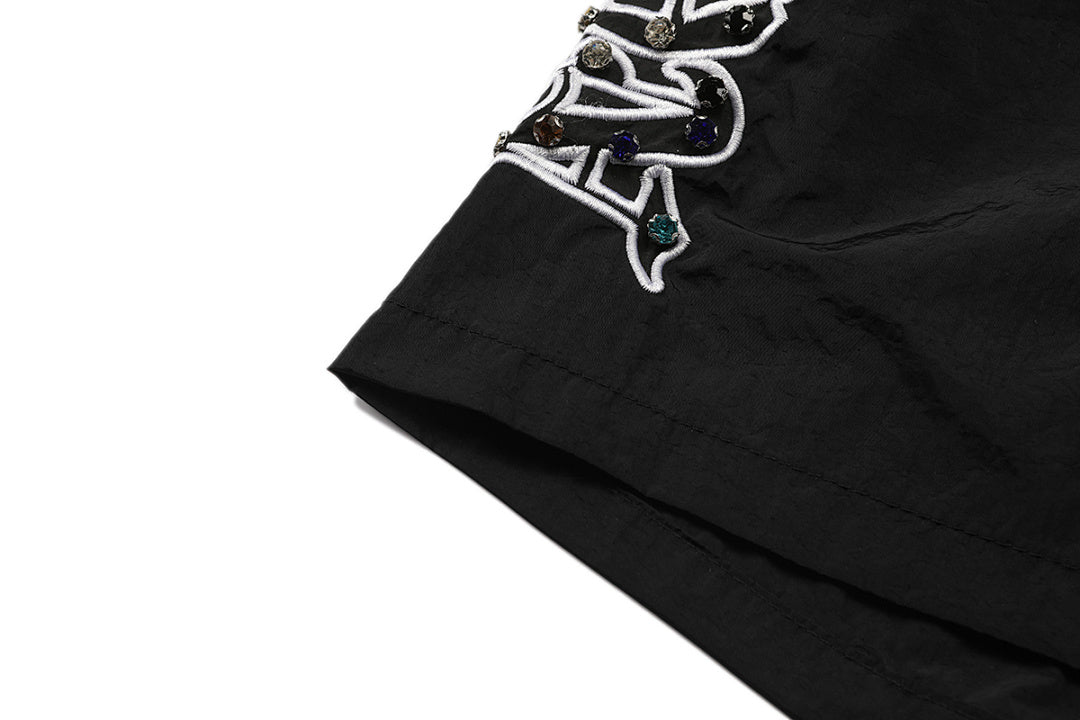 MIXED EMOTION Side Graphic Relaxed Casual Shorts