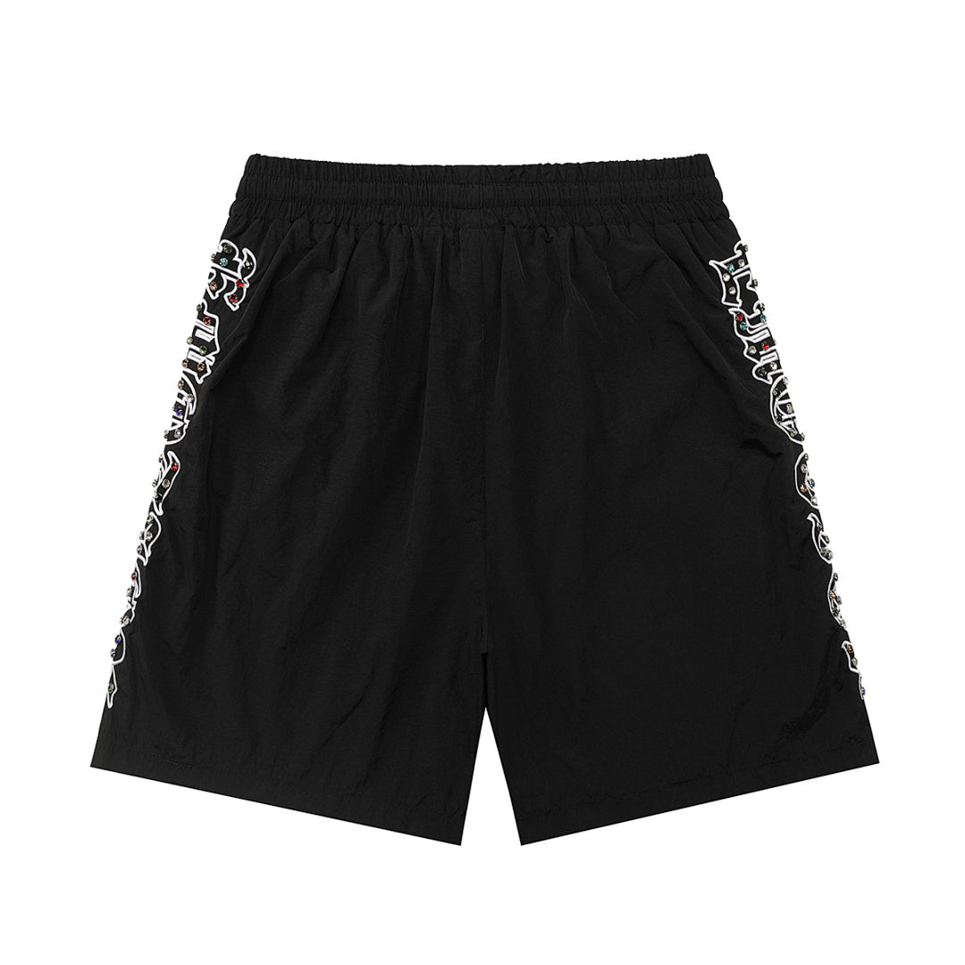 MIXED EMOTION Side Graphic Relaxed Casual Shorts