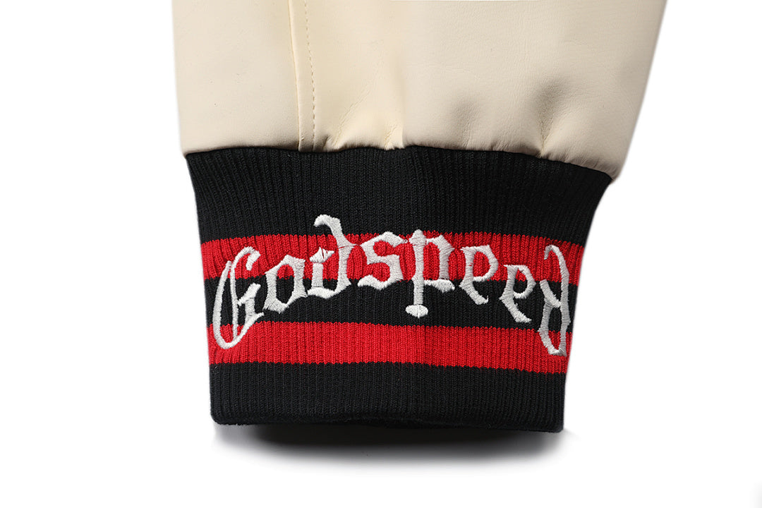 GODSPEED Skeleton Graphic Varsity Jacket