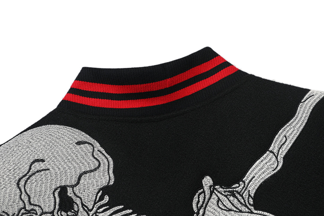 GODSPEED Skeleton Graphic Varsity Jacket