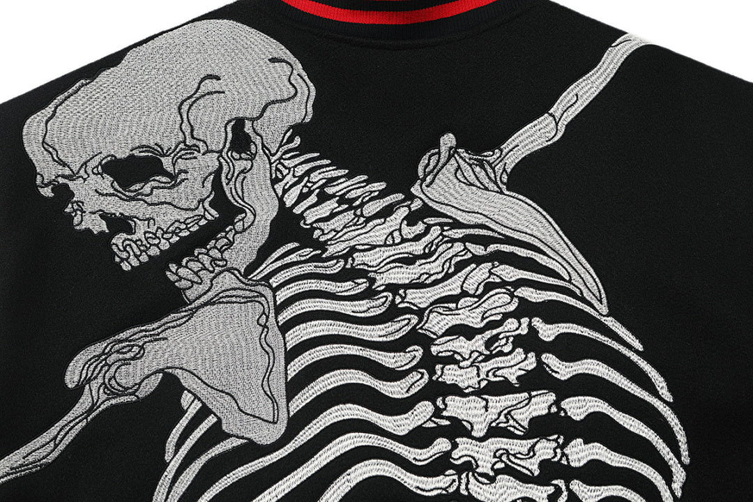 GODSPEED Skeleton Graphic Varsity Jacket