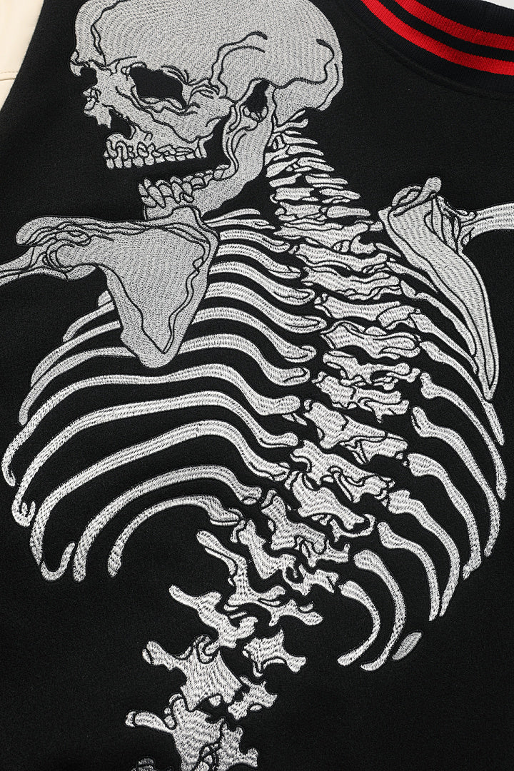 GODSPEED Skeleton Graphic Varsity Jacket